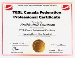 TESL CANADA CERTIFICATION
