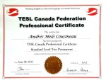 TESL CANADA LEVEL II PERMANENT